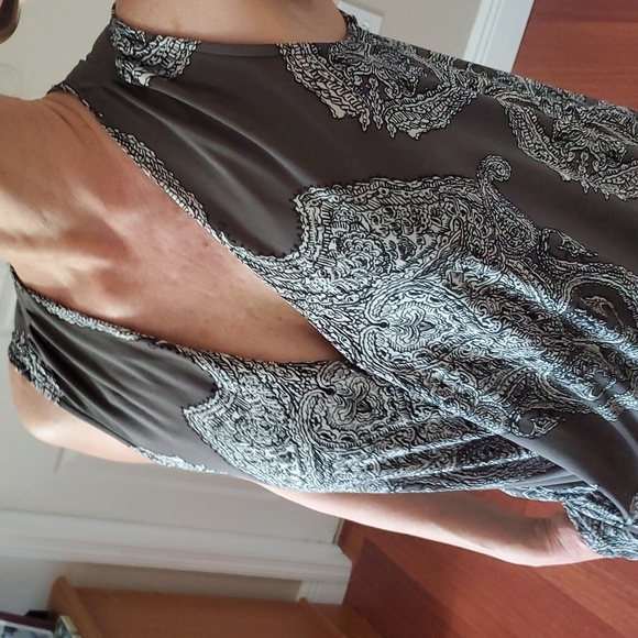 INC International Concepts Flowy Paisley Surplus Neckline Romper Smocked NWOT, M - Picture 1 of 8